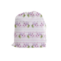 Floral Pattern Drawstring Pouches (large)  by SuperPatterns