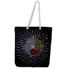 Whole Complete Human Qualities Full Print Rope Handle Tote (large) by Celenk