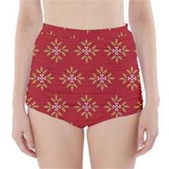 Pattern Background Holiday High-waisted Bikini Bottoms by Celenk