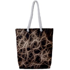 Structure Background Pattern Full Print Rope Handle Tote (small) by Celenk