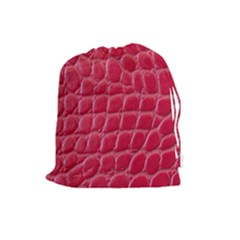 Textile Texture Spotted Fabric Drawstring Pouches (large)  by Celenk