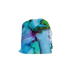 Abstract Painting Art Drawstring Pouches (small)  by Celenk