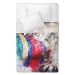 Cat Kitty Animal Art Abstract Duvet Cover Double Side (single Size) by Celenk