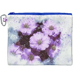 Flowers Purple Nature Art Abstract Canvas Cosmetic Bag (xxxl) by Celenk