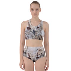 Bird Owl Animal Art Abstract Racer Back Bikini Set by Celenk
