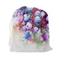Berries Pink Blue Art Abstract Drawstring Pouches (XXL) View2