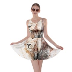 Lion Animal Art Abstract Skater Dress by Celenk