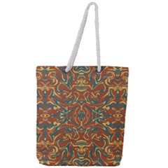Multicolored Abstract Ornate Pattern Full Print Rope Handle Tote (large) by dflcprints