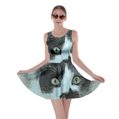 Cat Pet Art Abstract Vintage Skater Dress by Celenk