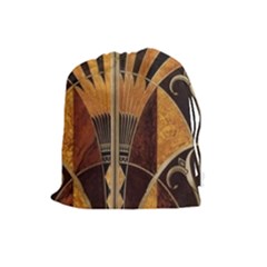 Art Deco Gold Drawstring Pouches (large)  by NouveauDesign
