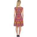 Fern Landscape In Harmony With Bleeding Hearts Fantasy Art Capsleeve Midi Dress View2
