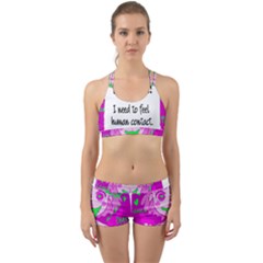 Kick Me! Back Web Sports Bra Set by psychodeliciashop