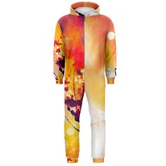 Paint Splash Paint Splatter Design Hooded Jumpsuit (men)  by Celenk