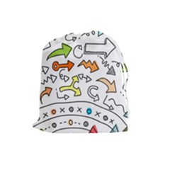 Desktop Pattern Art Graphic Design Drawstring Pouches (large)  by Celenk