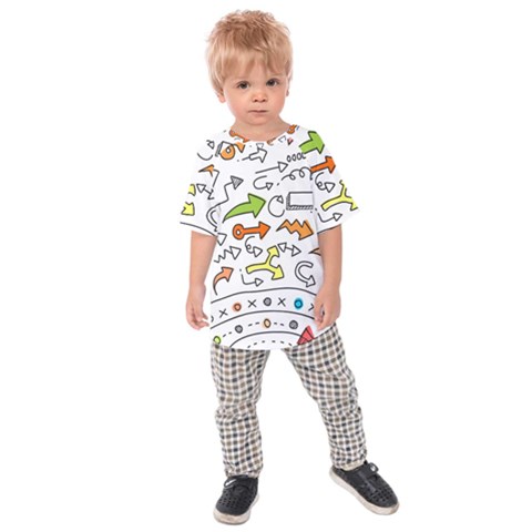Desktop Pattern Art Graphic Design Kids Raglan Tee by Celenk