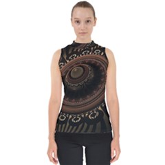 Fractal Stripes Abstract Pattern Shell Top by Celenk