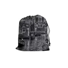Venice Italy Gondola Boat Canal Drawstring Pouches (medium)  by Celenk