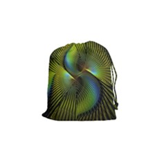 Fractal Abstract Design Fractal Art Drawstring Pouches (small)  by Celenk