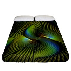 Fractal Abstract Design Fractal Art Fitted Sheet (california King Size) by Celenk