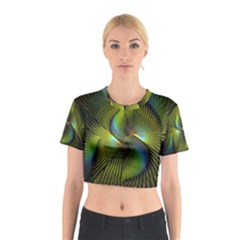 Fractal Abstract Design Fractal Art Cotton Crop Top by Celenk