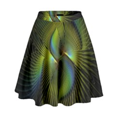 Fractal Abstract Design Fractal Art High Waist Skirt by Celenk