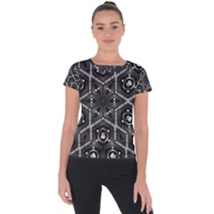 Design Art Pattern Decorative Short Sleeve Sports Top  by Celenk