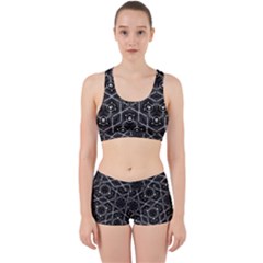 Design Art Pattern Decorative Work It Out Sports Bra Set by Celenk