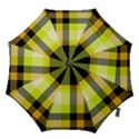 Tartan Abstract Background Pattern Textile 5 Hook Handle Umbrellas (Large) View1