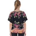Fractal Fantasy Art Design Swirl V-Neck Dolman Drape Top View2