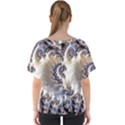 Fractal Art Design Fantasy 3d V-Neck Dolman Drape Top View2