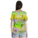 Cows and Clouds in the Green Fields V-Neck Flutter Sleeve Top View2