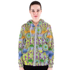 Amoeba Flowers Women s Zipper Hoodie by CosmicEsoteric