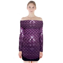 Sphere 3d Geometry Math Design Long Sleeve Off Shoulder Dress by Celenk