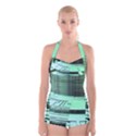 Futuristic Urban Architecture Boyleg Halter Swimsuit  View1