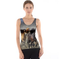 Horses Stampede Nature Running Tank Top by Celenk