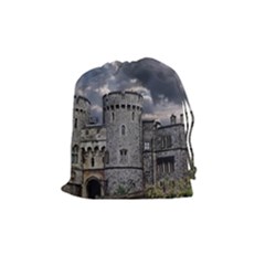 Castle Building Architecture Drawstring Pouches (medium)  by Celenk