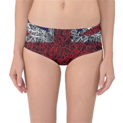 Union Jack Flag Uk Patriotic Mid-waist Bikini Bottoms by Celenk