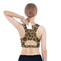 Background Texture Giraffe Sports Bra With Pocket View2