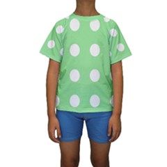 Lime Dot Kids  Short Sleeve Swimwear by snowwhitegirl