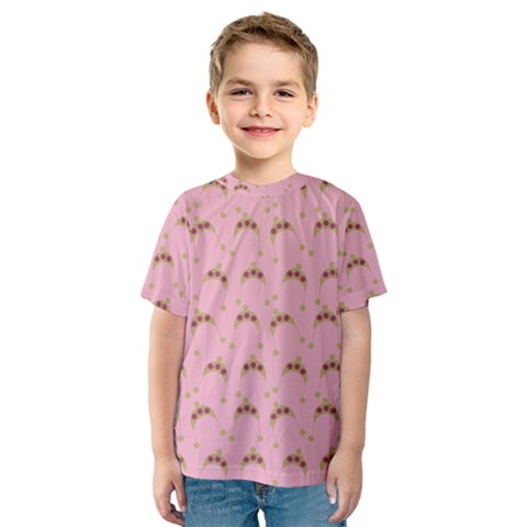Pink Beige Hats Kids  Sport Mesh Tee by snowwhitegirl