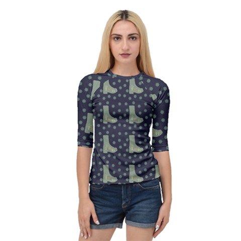 Blue Boots Quarter Sleeve Raglan Tee by snowwhitegirl