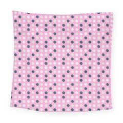 Teal White Eggs On Pink Square Tapestry (large) by snowwhitegirl