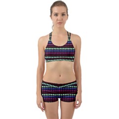 Multi Black Dots Back Web Sports Bra Set by snowwhitegirl