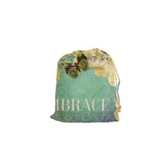 Embrace Shabby Chic Collage Drawstring Pouches (xs)  by NouveauDesign