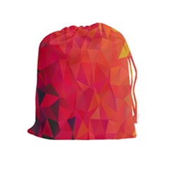 Triangle Geometric Mosaic Pattern Drawstring Pouches (extra Large) by Nexatart