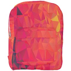 Triangle Geometric Mosaic Pattern Full Print Backpack by Nexatart