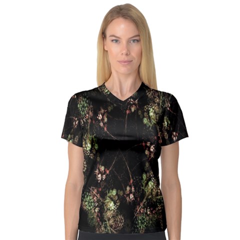 Fractal Art Digital Art V-neck Sport Mesh Tee by Nexatart