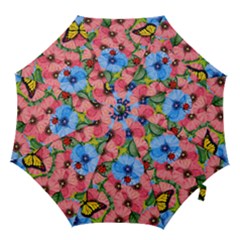 Floral Scene Hook Handle Umbrellas (small) by linceazul