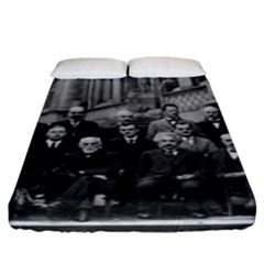 1927 Solvay Conference On Quantum Mechanics Fitted Sheet (king Size) by thearts