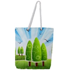 Landscape Nature Background Full Print Rope Handle Tote (large) by Nexatart